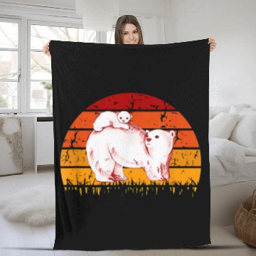 Discover Bear Pet Polar bear north pole polar bear environmental protection 8 Fleece Blankets