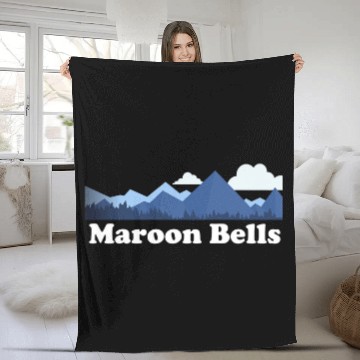 Discover Climbing Climber Maroon Bells Peak Bagger Colorado CO Climbing Climb Fleece Blankets