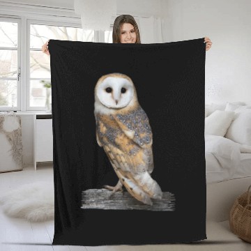 Discover Owl Pet Barn Owl Portrait Baseball Tees Fleece Blankets