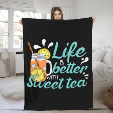 Discover Sweet Tea Drinker Fleece Blankets