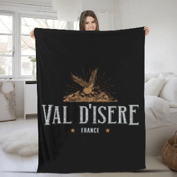 Discover Mountains France Hiking Outdoors Zip Fleece Blankets