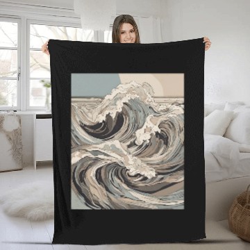 Discover Simple Honolulu Surf Art Baseball Tees Fleece Blankets