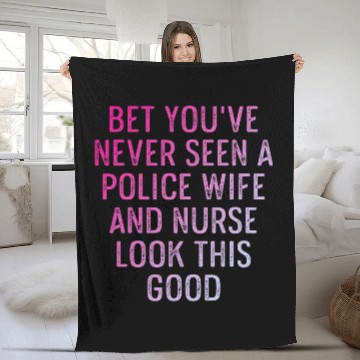 Discover Police Wife nurses Life RN Mom 14 Fleece Blankets