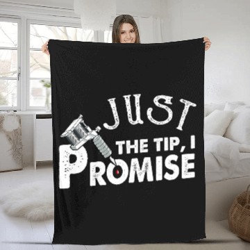 Discover Just The Tip I Promise Funny Saying Tattoo Lover 9 Baseball Tees Fleece Blankets