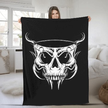 Discover Skull Skeletons Scary Spooky Halloween Costume Horror Fleece Blankets