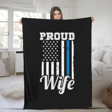 Discover Proud Police Wife 1 Zip Fleece Blankets