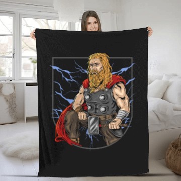 Discover Viking Mjolnir Thor Baseball Tees Fleece Blankets