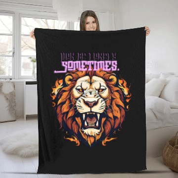 Discover Lion Pet be lonely sometimes Zip Fleece Blankets