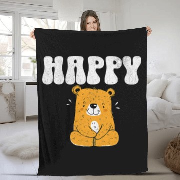 Discover Bear Pet Cheerful Bear Illustration for Joyful Baseball Tees Fleece Blankets