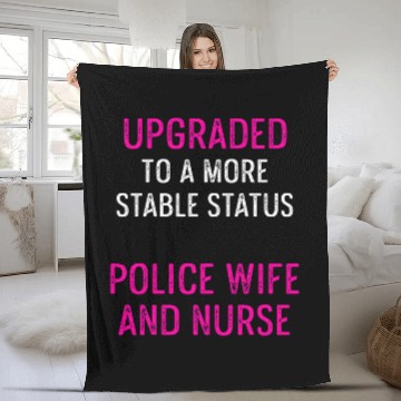 Discover Police Wife nurses Life RN Mom 23 Fleece Blankets