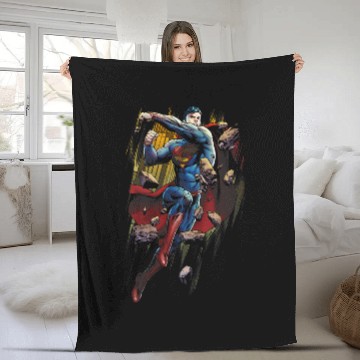 Discover Superman Flying Determination Fleece Blankets