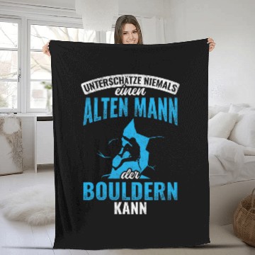 Discover Mens Old Man The Bouldering Can Climber Rentner Bouldering Baseball Tees Fleece Blankets