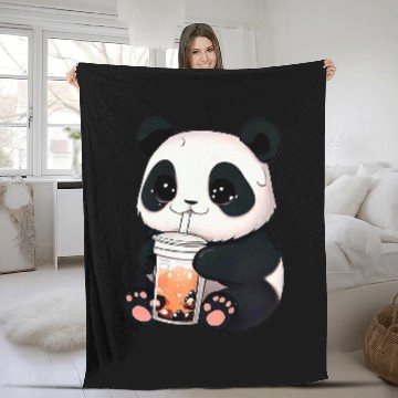 Discover Panda Pet Boba Milk Tea Boy Girl Funny Baseball Tees Fleece Blankets