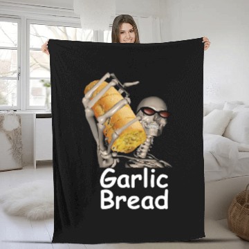 Discover Skeletons Skulls Garlic Bread Skeletons Funny Tees Skull Zip Fleece Blankets