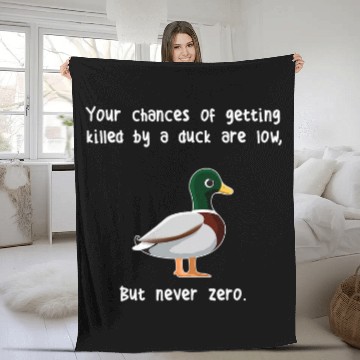 Discover Duck Pet Never Zero Funny Cute Pet Mallard Duck Bird Farmer Fleece Blankets