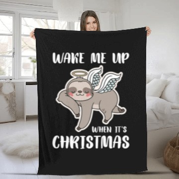 Discover Sloth Pet Wake Me Up Christmas Sloth Christmas Angel Baseball Tees Fleece Blankets