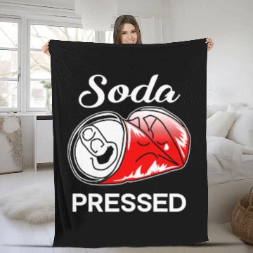 Discover Mental Health Awareness Soda Pressed Depression Funny Fleece Blankets