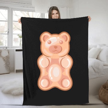 Discover Bear Pet Clear Gummy Bear Baseball Tees Fleece Blankets