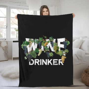 Discover Wines Fun Grape Vine vintages Drinking Design Fleece Blankets