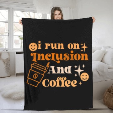 Discover Neurodiversity I Run On Inclusion And Coffee Autism Special Fleece Blankets