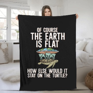 Discover Turtle Pet Modern turtle flat earth society Fleece Blankets