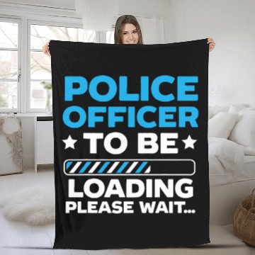 Discover Police Officer To Be Policeman Cop Law Enforcement Fleece Blankets