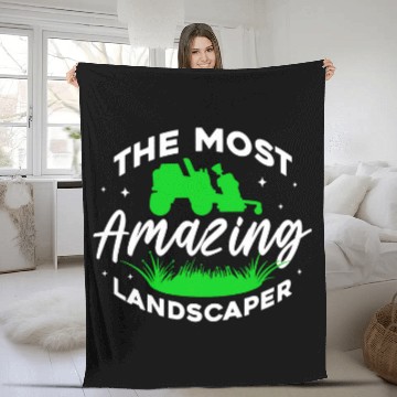 Discover The mosts Amazing Landscaper Mower Lawn Mowing Grass Cutting Baseball Tees Fleece Blankets