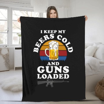 Discover Beer Fun Pro guns Advocate Conservative Republican 7 Fleece Blankets