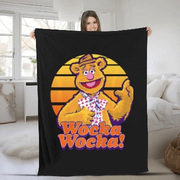 Discover Disneyss The Muppets Fozzie Bear Wocka Wocka Portrait Baseball Jerseys Fleece Blankets