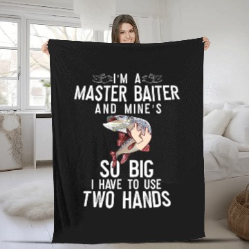 Discover Master Baiter So Big I Have Two Funny Northern Pike Fishing Baseball Tees Fleece Blankets
