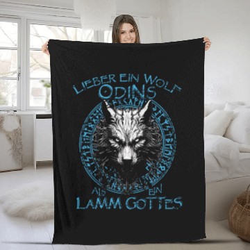 Discover Valhalla dear wolfs wolves Odins Geri Freki as Lamb of God Fleece Blankets