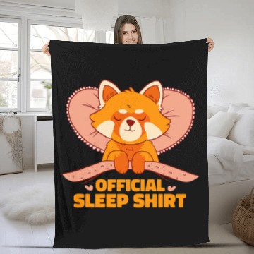 Discover Panda Pet Cat Bear Kids Red Panda Official Sleep Zip Fleece Blankets