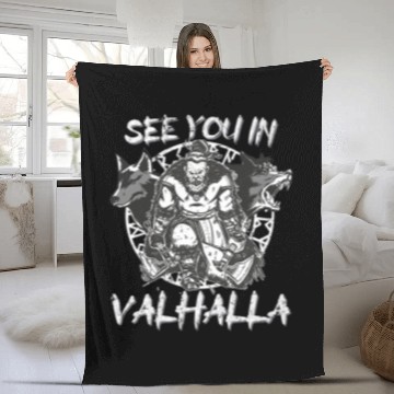 Discover See YOU IN VALHALLA Vikings Nordish Odin Thor Fleece Blankets