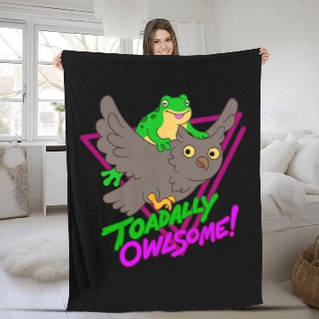 Discover Owl Pet Toadally Owlsome Funny Cute Toad Owl Animal Rad Dad Joke Pun Baseball Tees Fleece Blankets