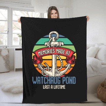 Discover Memories at Watchaug Pond Last a Lifetime Camping Fleece Blankets