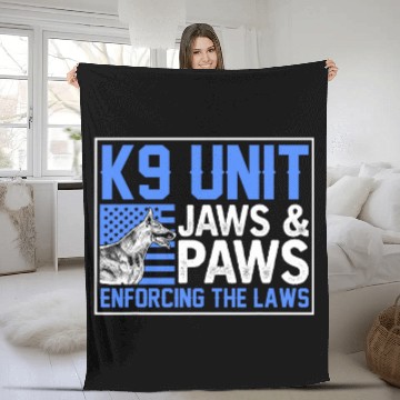 Discover Police Officer K9 Unit Jaws And Paws Enforcing The Laws Baseball Tees Fleece Blankets