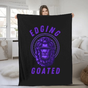 Discover Lion Pet Edging Goated Sigma Lion Ironic Brainrot Meme 3 Zip Fleece Blankets