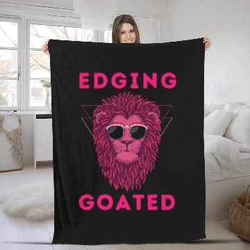 Discover Lion Pet Edging Goated Sigma Lion Ironic Brainrot Meme 8 Zip Fleece Blankets