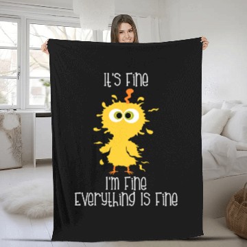 Discover Duck Pet Its Fine Im Fine Everythings Fine Funny Duck Fleece Blankets Zip Fleece Blankets