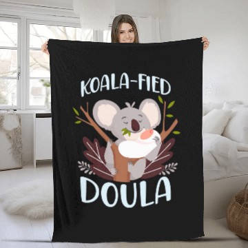 Discover Koala Pet Doula Birth Worker Koala KoalaFied Doula Fleece Blankets