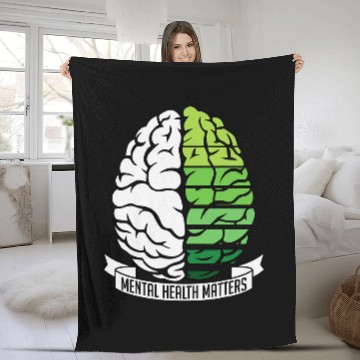 Discover Support suicides Depression anxietys Mental Health Awareness Fleece Blankets