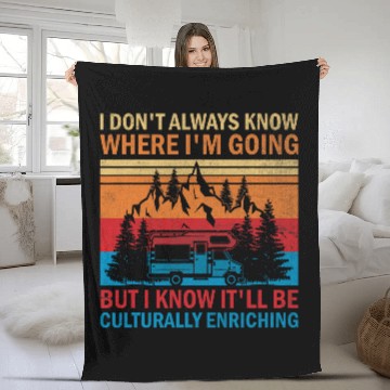 Discover Travelling Backpacking Road Trip Travel Exploring Hiking 21 Fleece Blankets