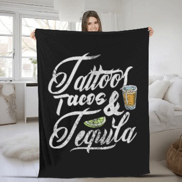 Discover Tattoos Tacos And Tequila Tattoo Artist Drinking Distressed Baseball Tees Fleece Blankets