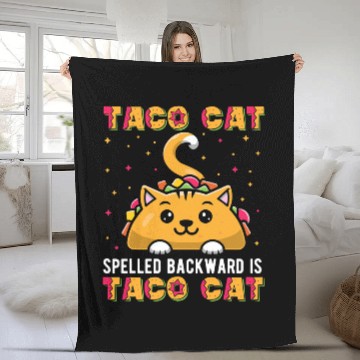 Discover Taco Cat Tacocat Cinco De Mayo Cat Tacos Mexico Fleece Blankets