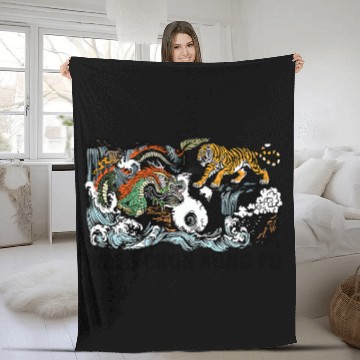 Discover Dragon Pet Wing Chun ying yang tiger dragon Baseball Tees Fleece Blankets
