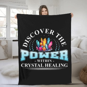 Discover Spiritual Reiki Chakra Crystal Healing 2 Fleece Blankets