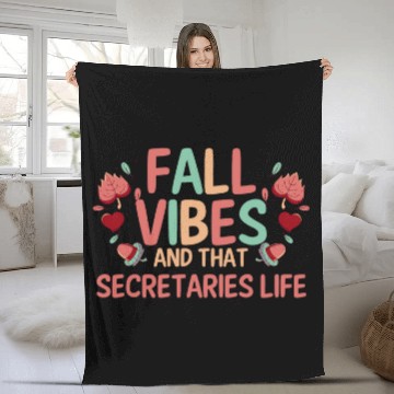 Discover Secretary Job Fall vibes and that Secretaries life Fleece Blankets