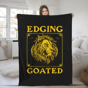 Discover Lion Pet Edging Goated Sigma Lion Ironic Brainrot Meme Zip Fleece Blankets