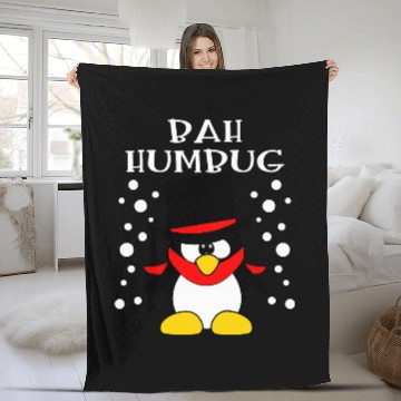 Discover Penguin Pet Bah Humbug Grumpy Penguin Funny Ugly Christmas Sweater Baseball Tees Fleece Blankets