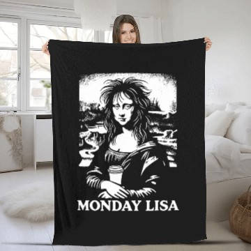 Discover Coffee Fun Tired Monday Lisa Coffee Lover Meme Novelty Funny Mona Lisa Baseball Tees Fleece Blankets